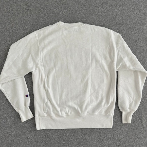Champion Reverse Weave Mens Medium White East Hampton New York Crewneck Sweater - Picture 2 of 11